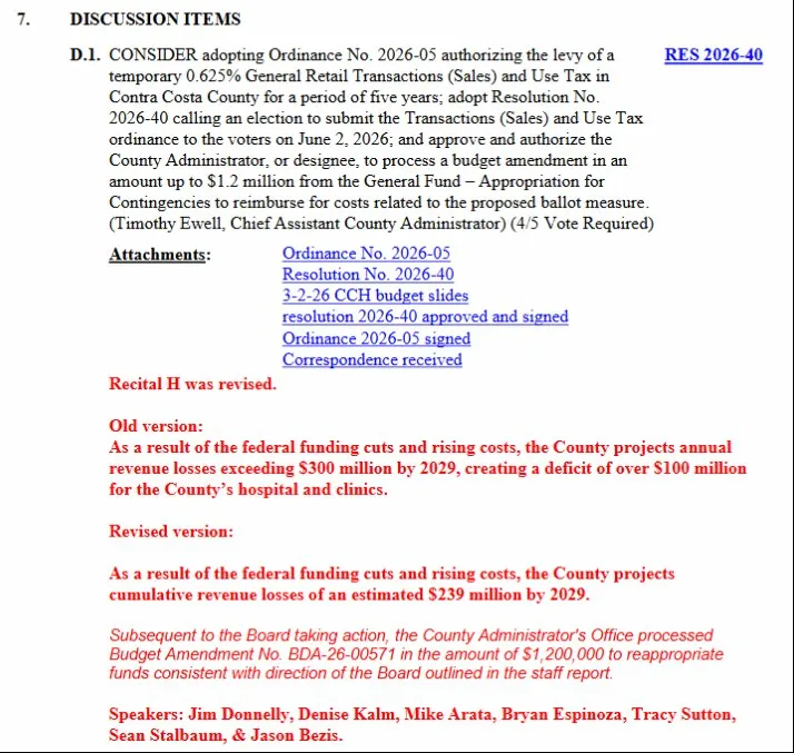 Revised Measure B ordinance showing corrected Recital H, March 3 2026